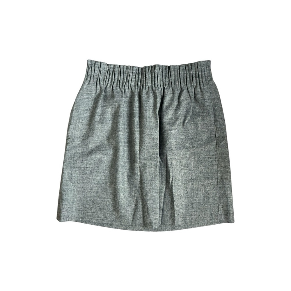 J. Crew Grey Elastic Waist Wool Blend Pencil Skirt